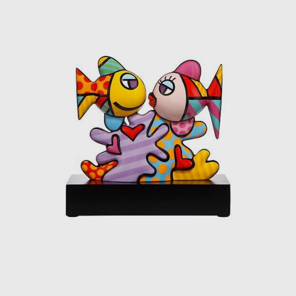 Figurine Goebel Romero Britto Golden Follow Me Porcelaine